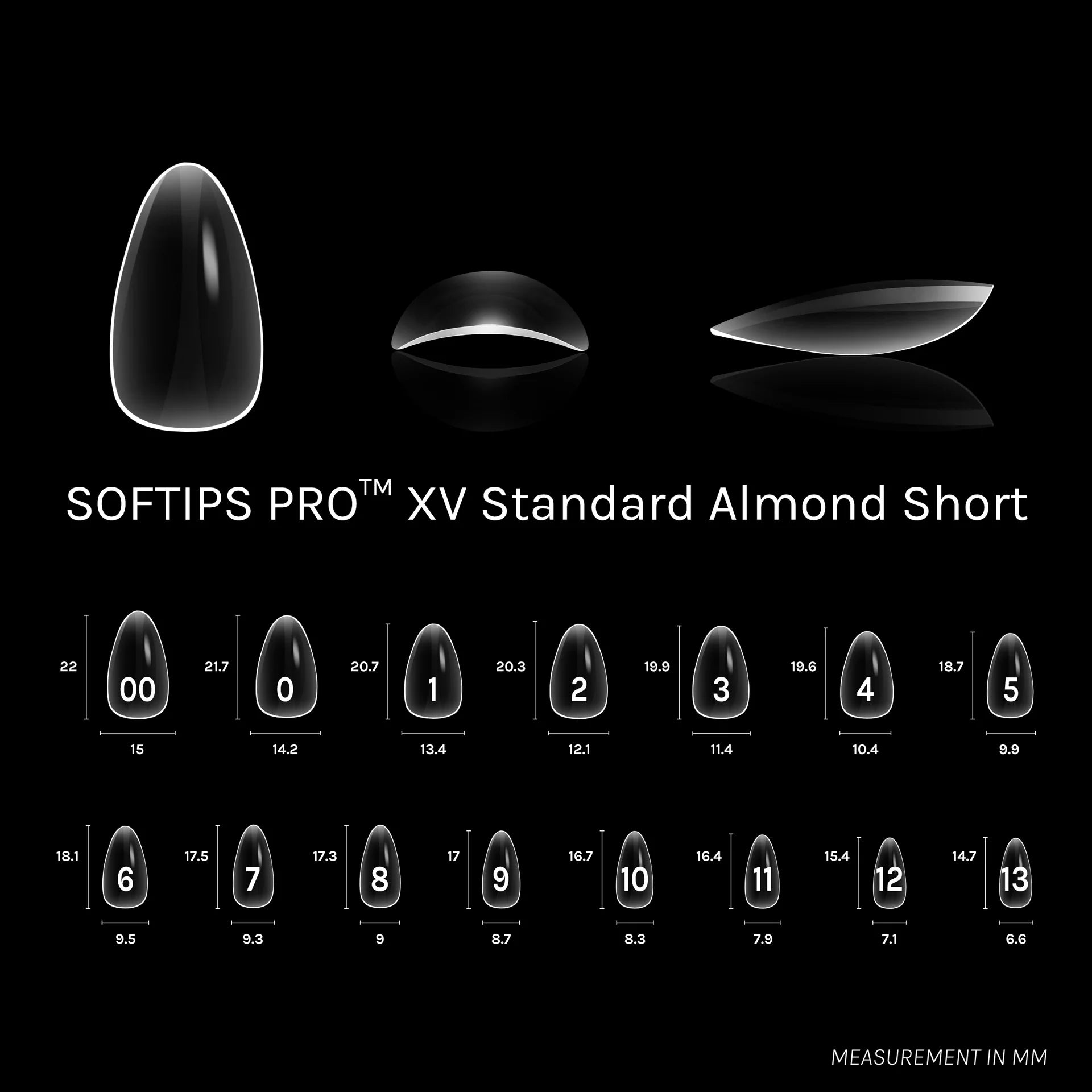 SOFTIPS PRO XV - Standard Almond Short (600pcs)