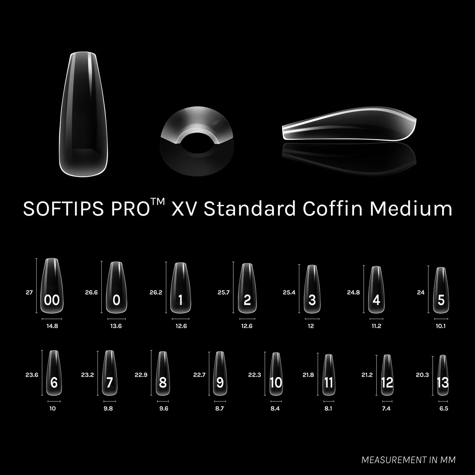 SOFTIPS PRO XV - Standard Coffin Medium (600pcs)