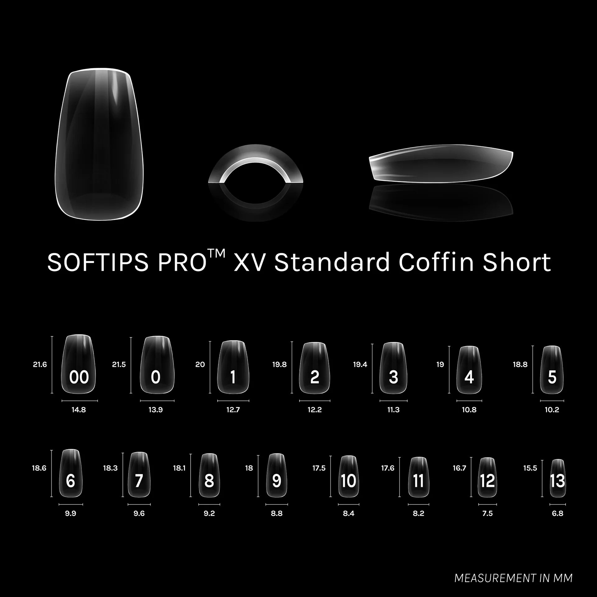 SOFTIPS PRO XV - Standard Coffin Short (600pcs)