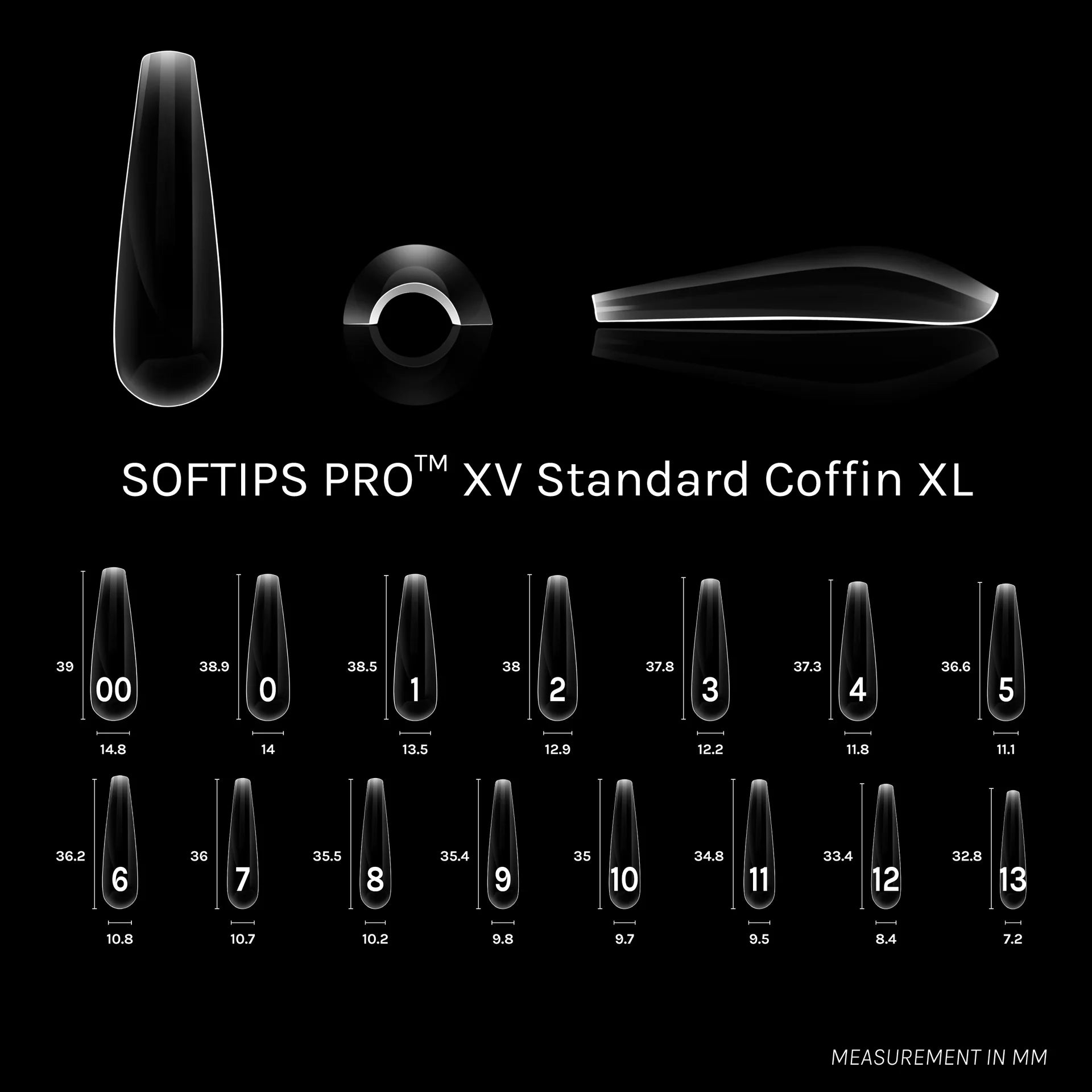 SOFTIPS PRO XV - Standard Coffin Extra Long (450pcs)