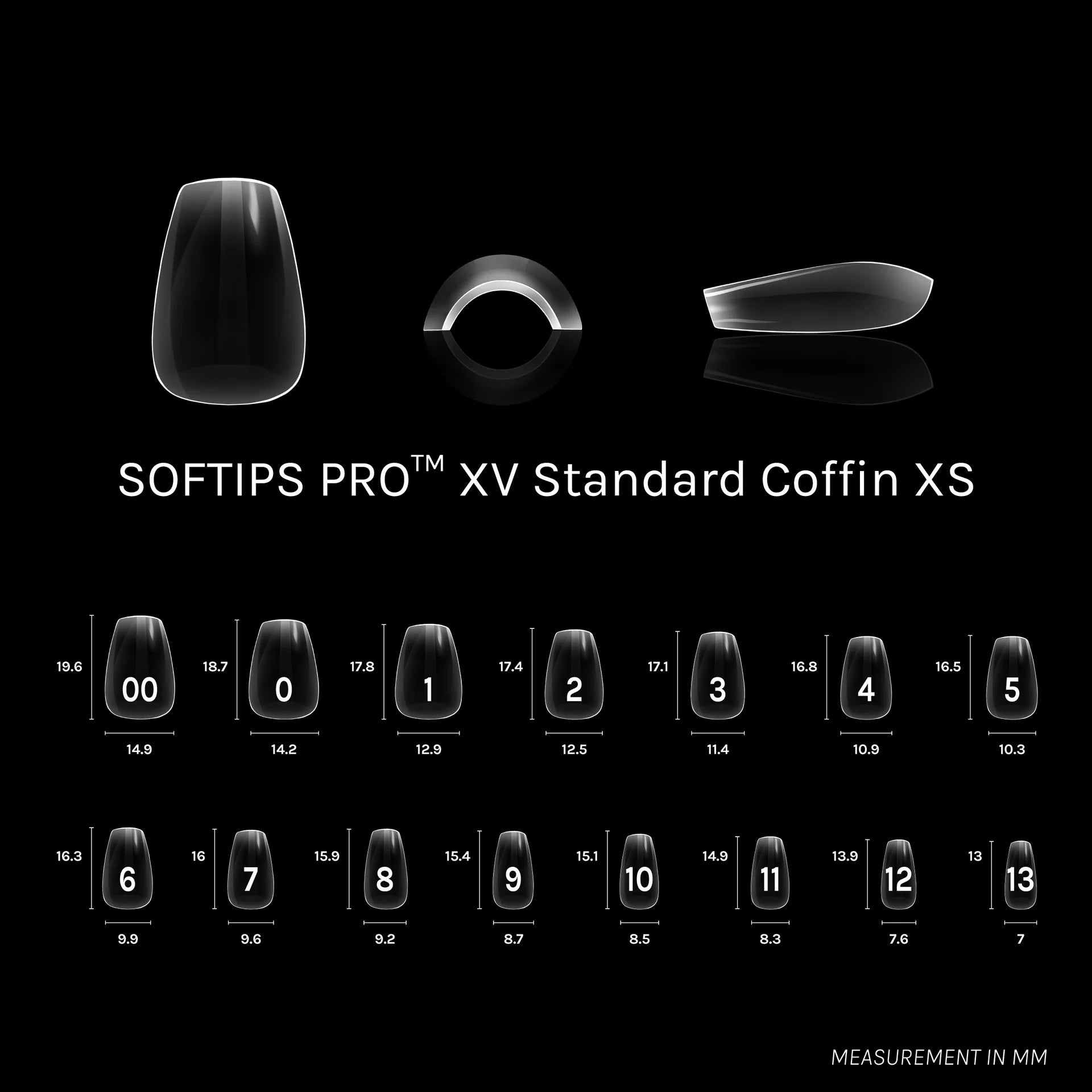 SOFTIPS PRO XV - Standard Coffin Extra Short (600pcs)