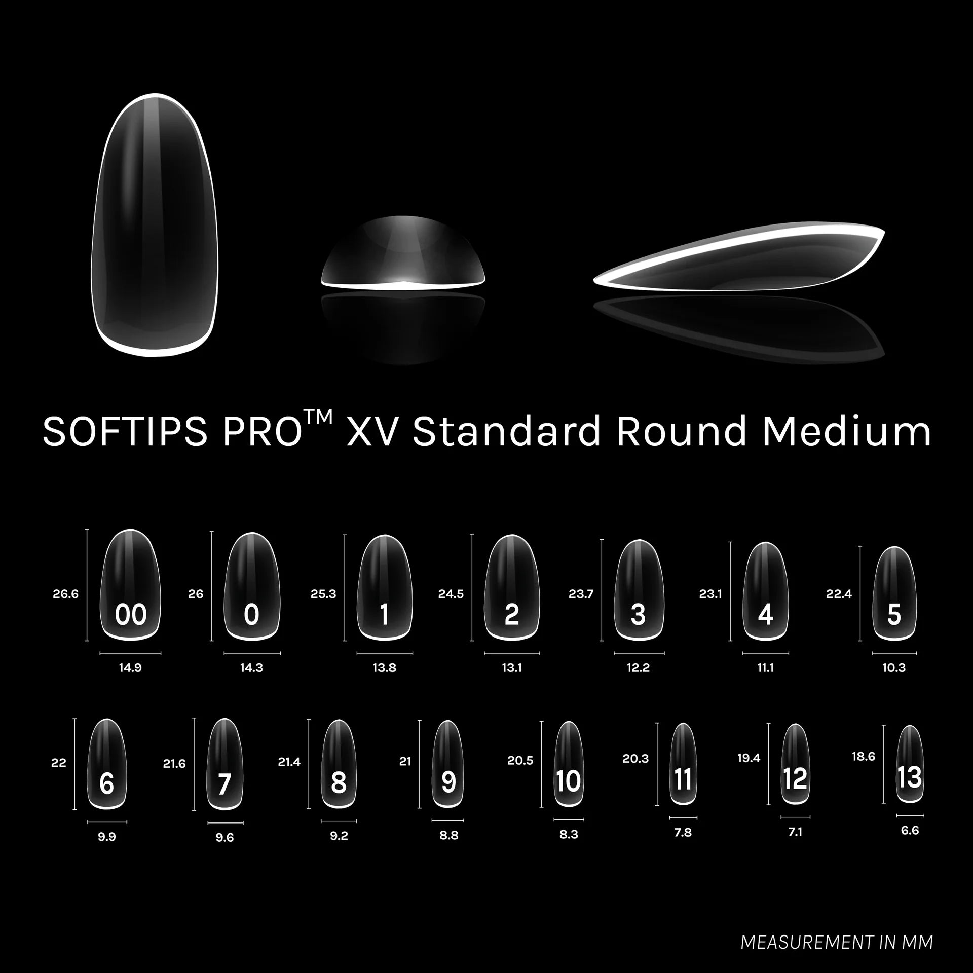 SOFTIPS PRO XV - Standard Round Medium (600pcs)