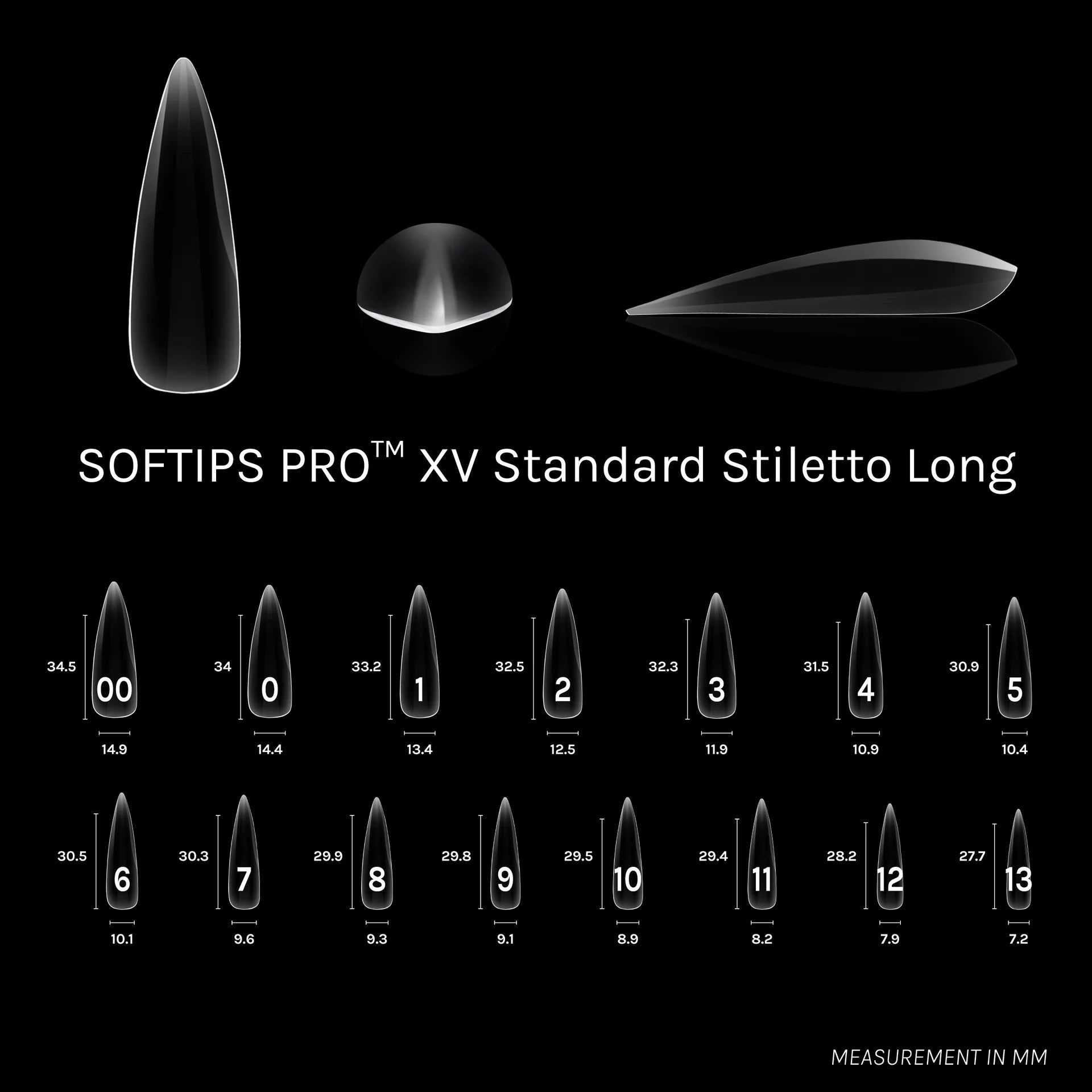 SOFTIPS PRO XV - Standard Stiletto Long (600pcs)