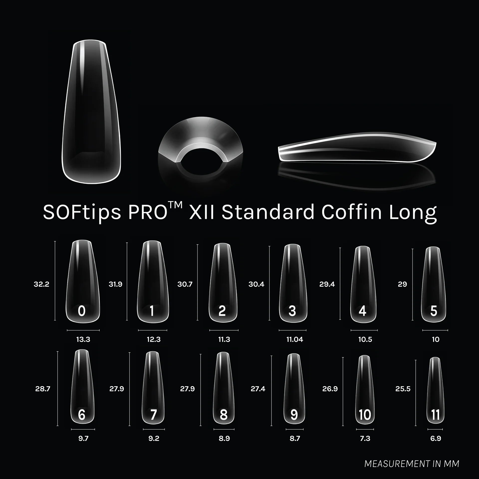 SOFTIPS PRO XII - Standard Coffin Long (500pcs)