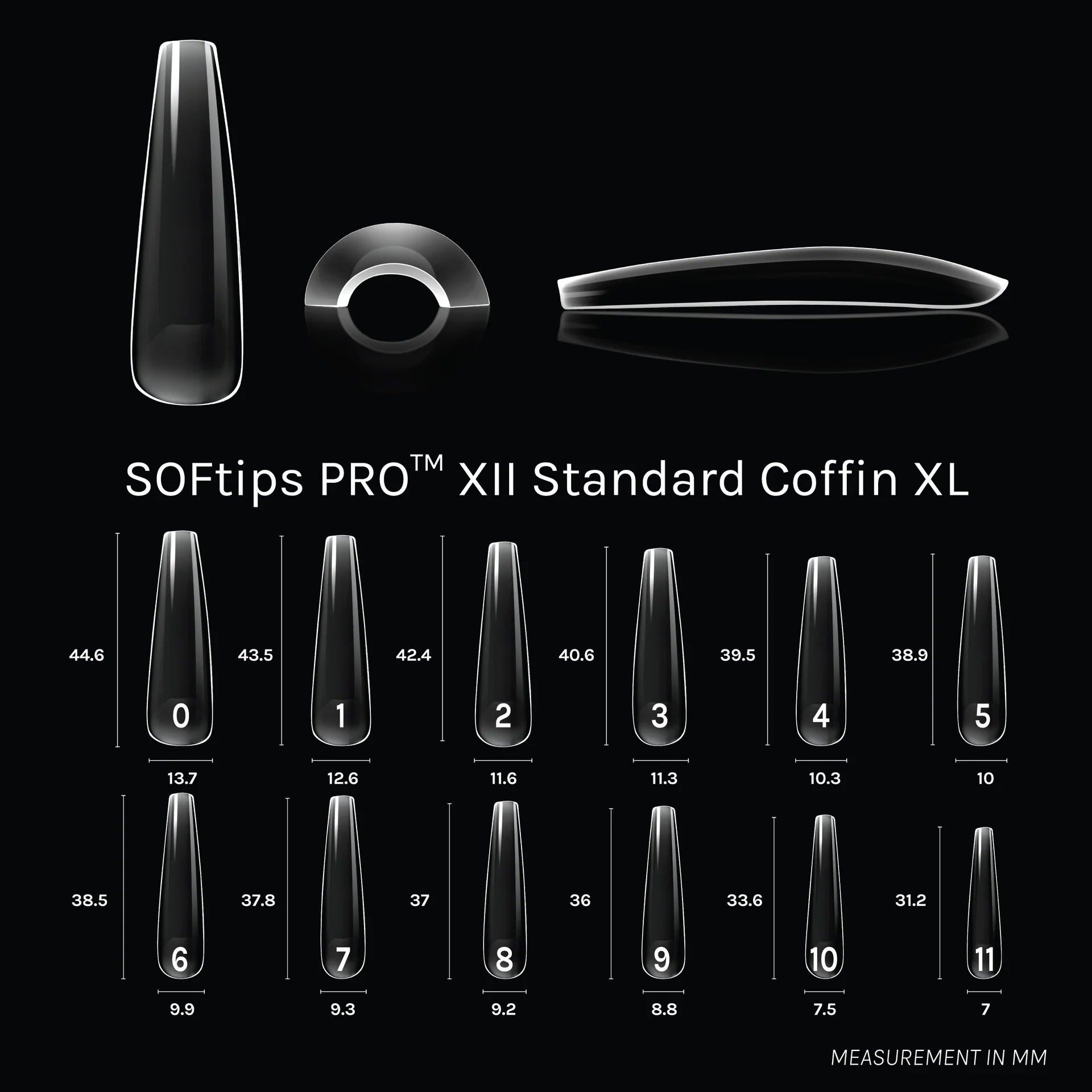 SOFTIPS PRO XII - Standard Coffin Extra Long (360pcs)