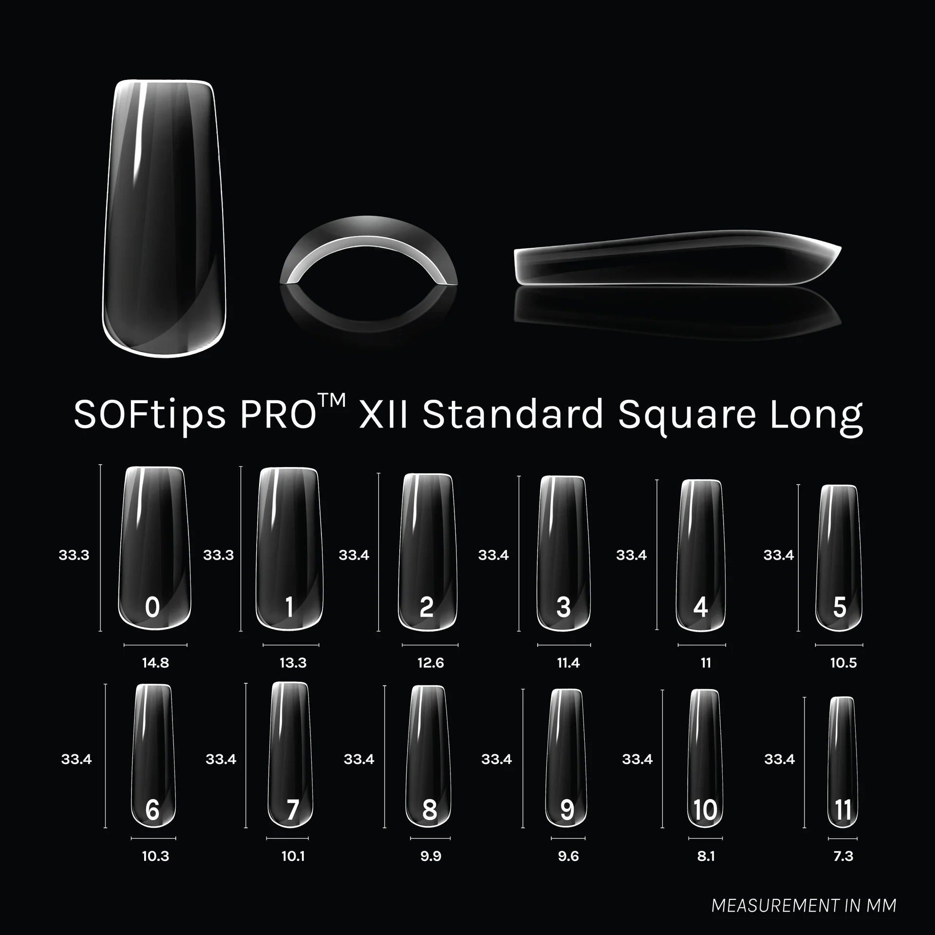 SOFTIPS PRO XII - Standard Square Long (500pcs)