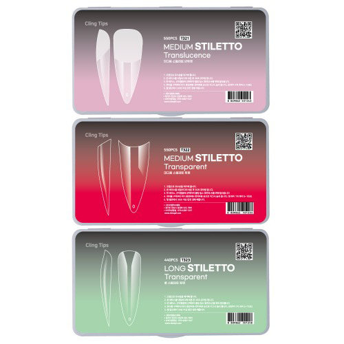 Viewgel - Cling Stiletto Tip Series (3 types)