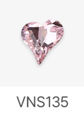 Jello Jello - Peach Heart Stone Nail Charms (VNS134 - VNS148)