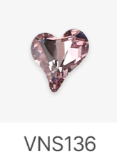 Jello Jello - Peach Heart Stone Nail Charms (VNS134 - VNS148)