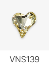 Jello Jello - Peach Heart Stone Nail Charms (VNS134 - VNS148)