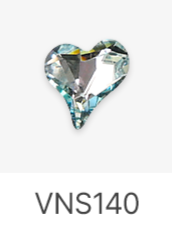 Jello Jello - Peach Heart Stone Nail Charms (VNS134 - VNS148)