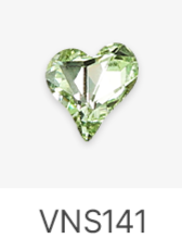 Jello Jello - Peach Heart Stone Nail Charms (VNS134 - VNS148)