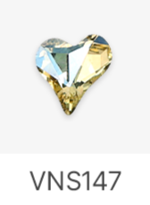 Jello Jello - Peach Heart Stone Nail Charms (VNS134 - VNS148)