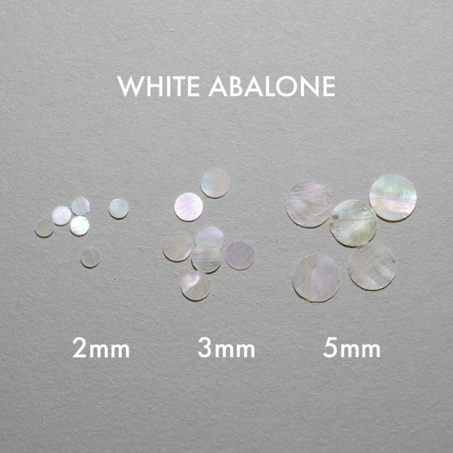 Ungu Nails - White Abalone Dot