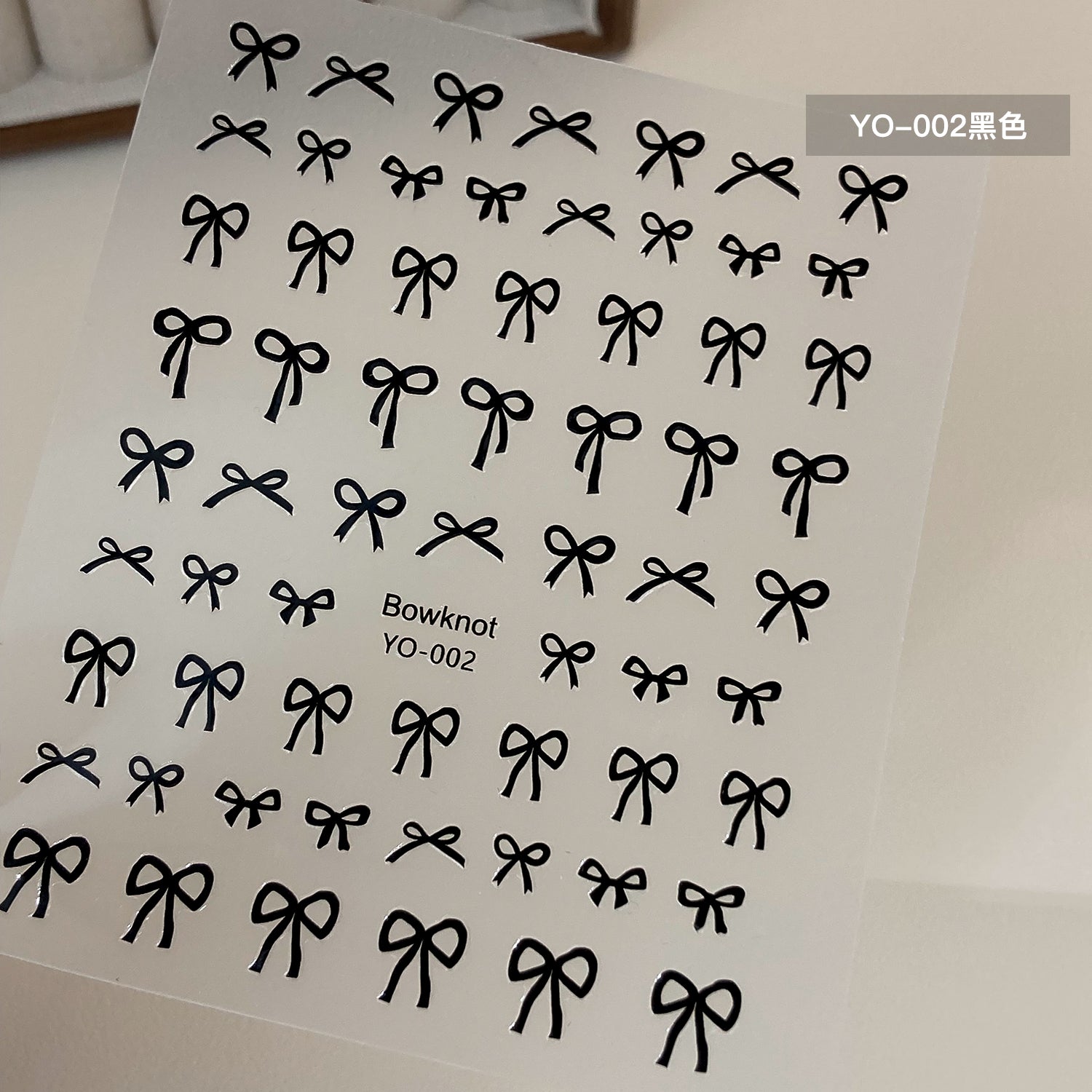 YO-002 - Self-Adhesive Bowknot Nail Stickers