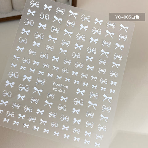 YO-005 - Self-Adhesive Bowknot Nail Stickers