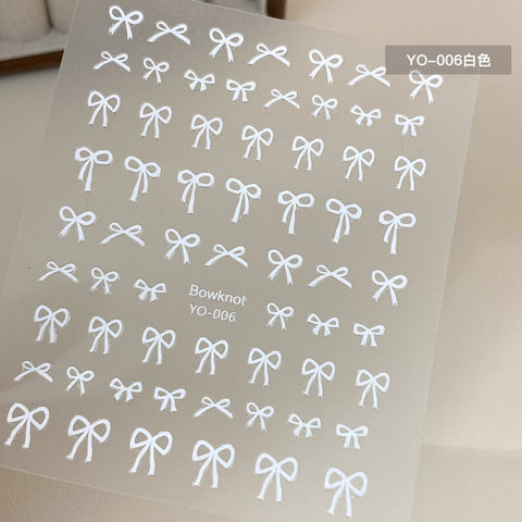 YO-006 - Self-Adhesive Bowknot Nail Stickers