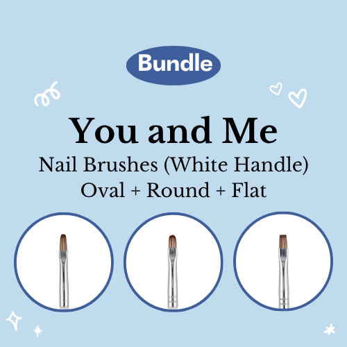 [Bundle] You and Me - Nail Brushes (White Handle)