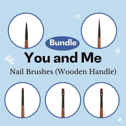 [Bundle] You and Me - Nail Brushes (Wooden Handle)