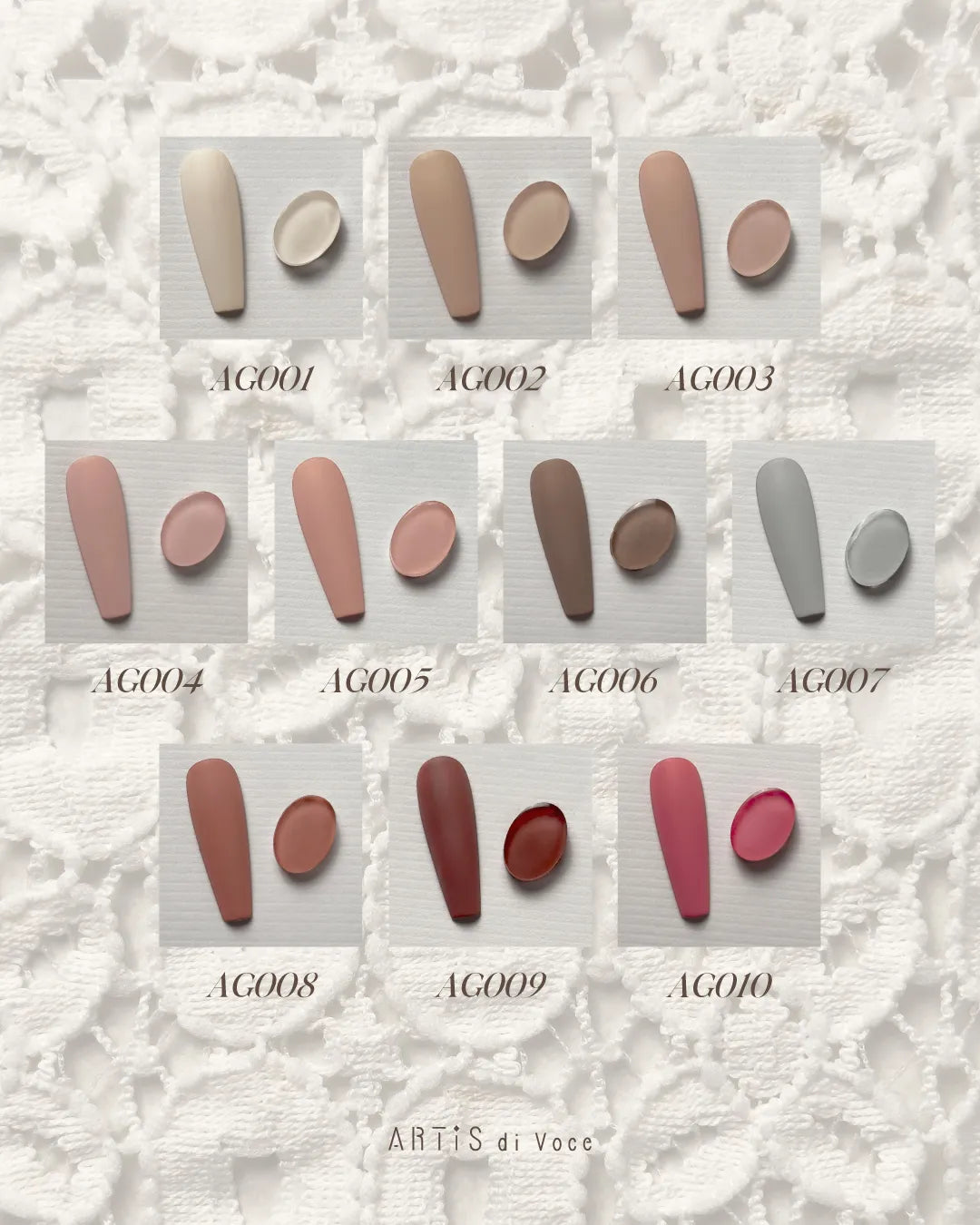 ARTiS di Voce - Gradient Art Gel (AG001 to AG010)
