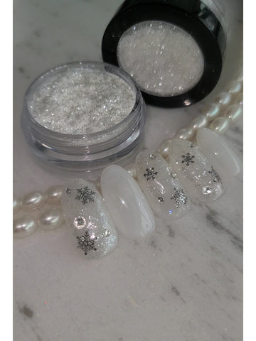 Bonniebee [Chiffon Flake] White Silver Pearl