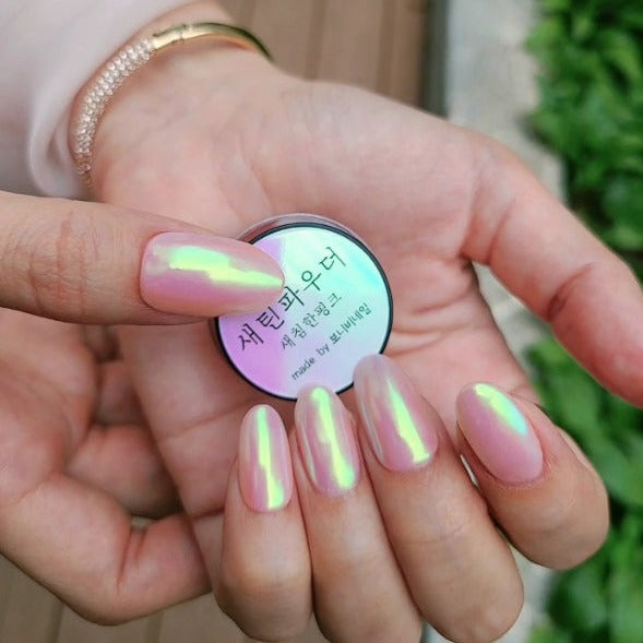 Bonniebee Pink Green Satin Chrome Powder