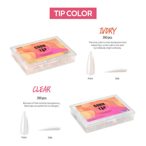 DIAMI Corn Tip Refills (Clear Nail Extensions)