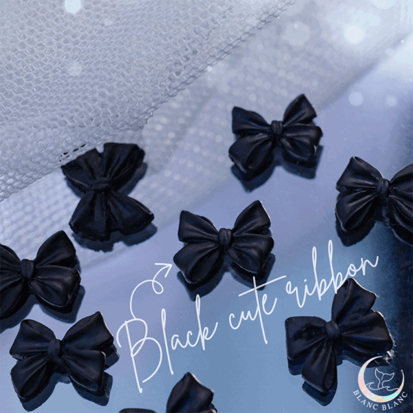 Blanc Blanc - (P116) Black Cute Ribbon Set