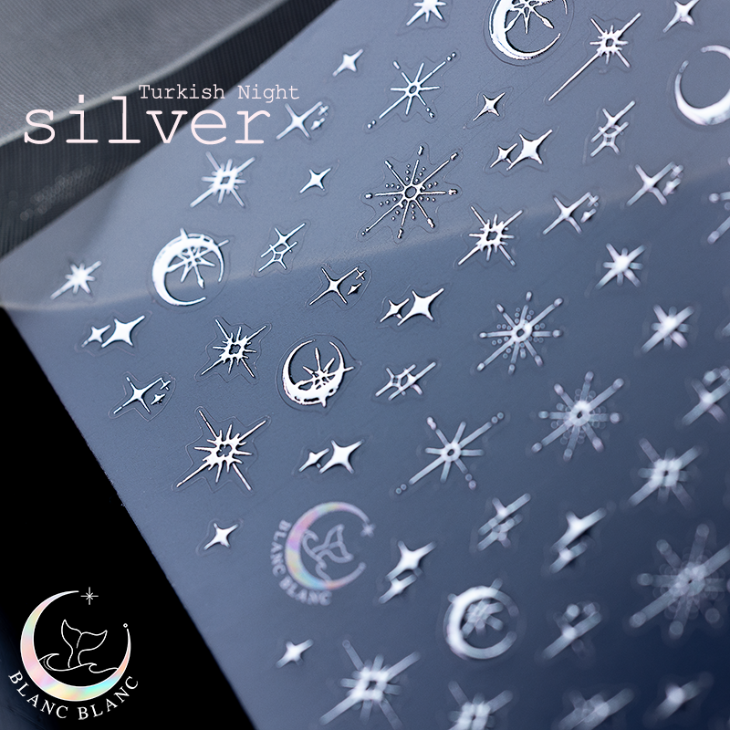 Blanc Blanc - (S410) Silver Turkish Night Sticker