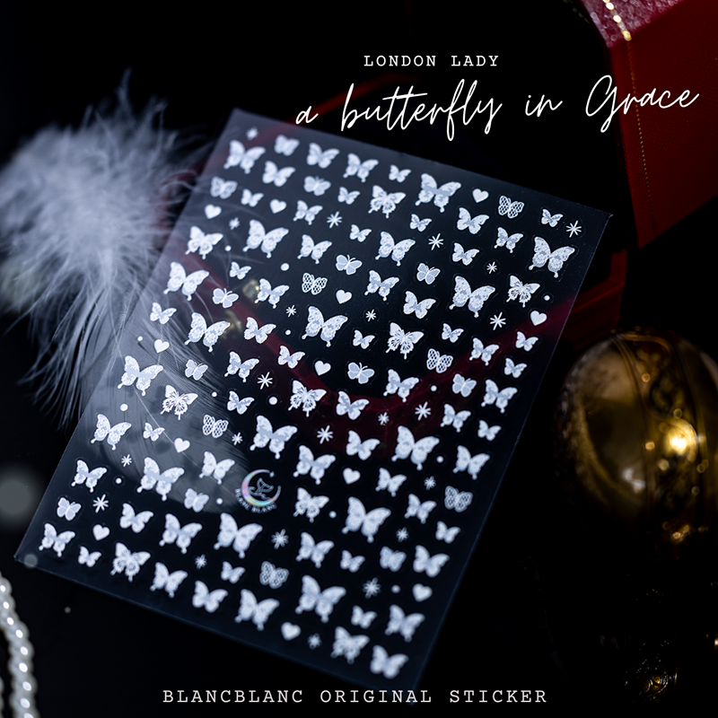 Blanc Blanc - London Lady Butterfly Sticker [S339, S340]