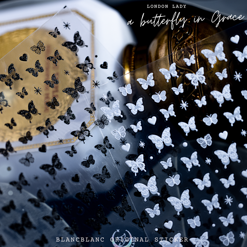 Blanc Blanc - London Lady Butterfly Sticker [S339, S340]