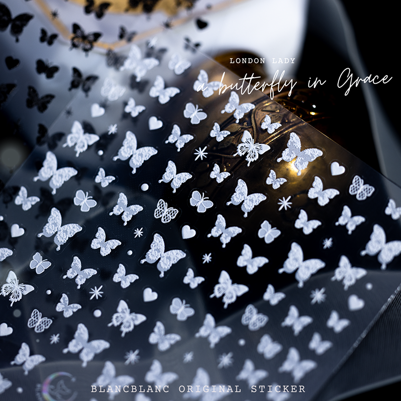 Blanc Blanc - London Lady Butterfly Sticker [S339, S340]