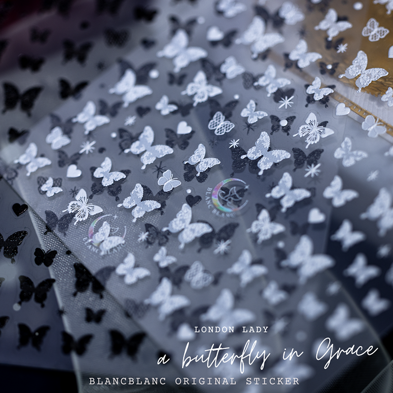 Blanc Blanc - London Lady Butterfly Sticker [S339, S340]