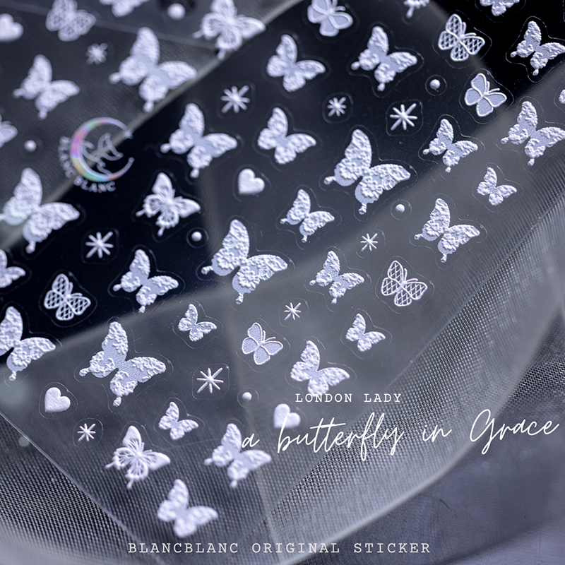 Blanc Blanc - London Lady Butterfly Sticker [S339, S340]
