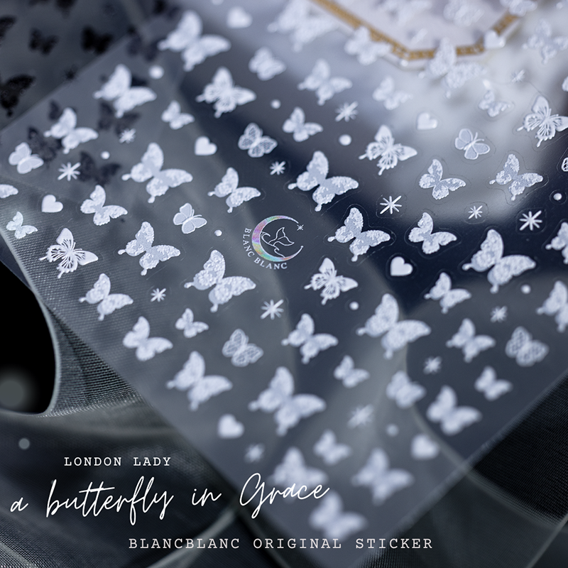 Blanc Blanc - London Lady Butterfly Sticker [S339, S340]