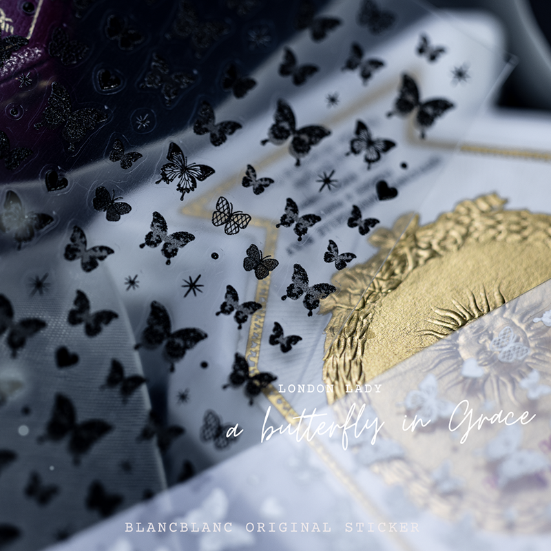 Blanc Blanc - London Lady Butterfly Sticker [S339, S340]