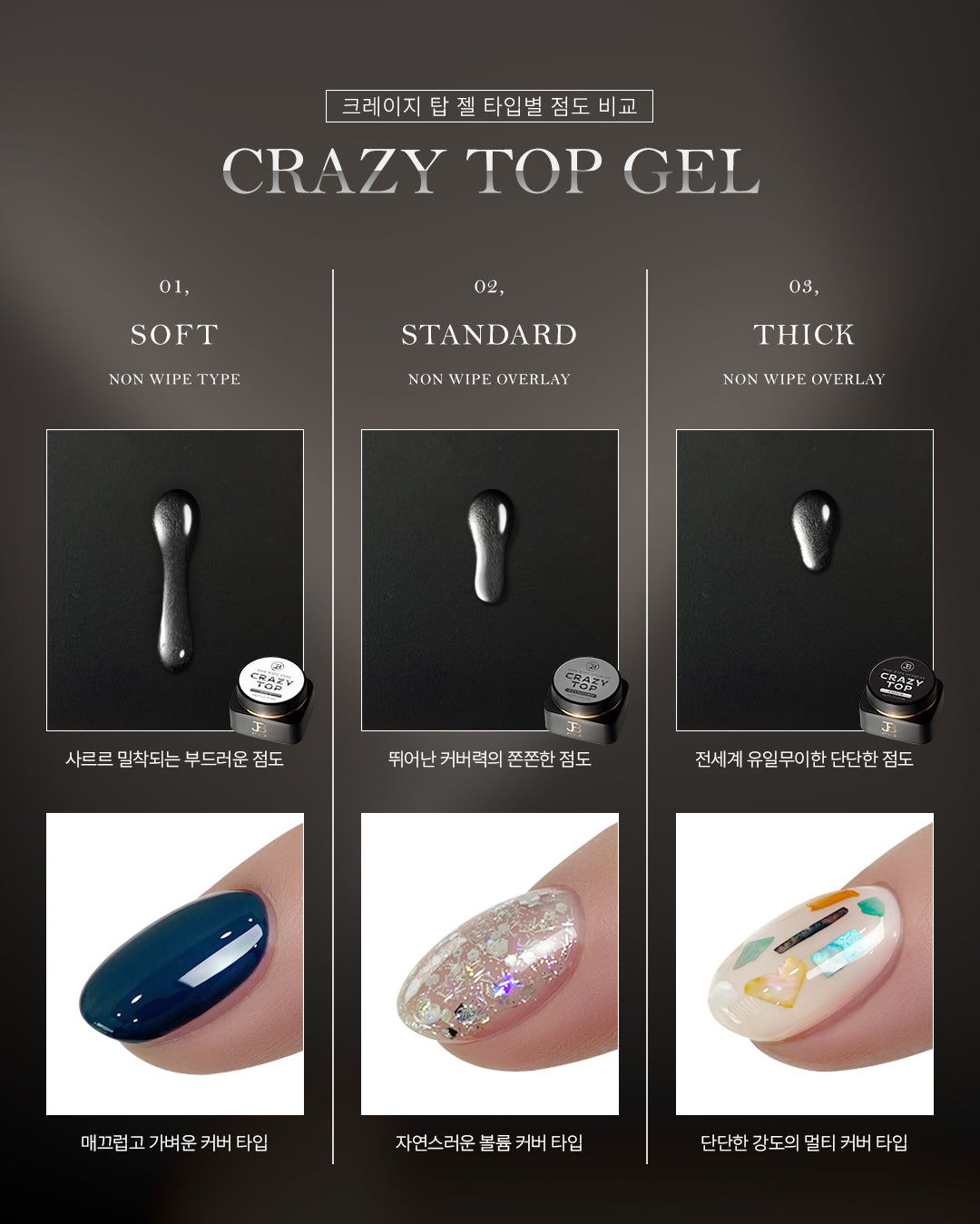 JIN.B - Crazy Top Gel (3 types)