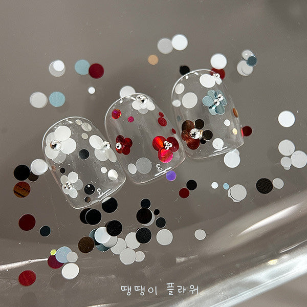 Bonniebee - Dot Flower Round Hologram Mix