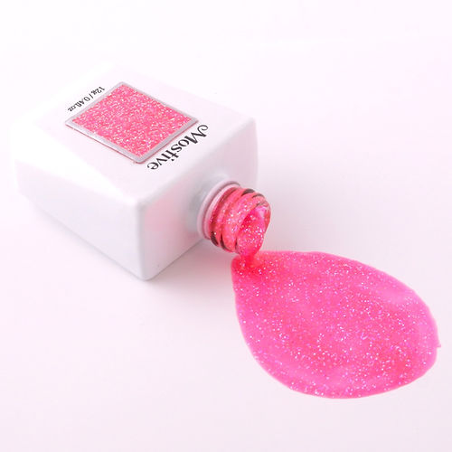 [MG030] SIGNATURE GLITTER - Black Silver Fluorescent Pink (12ml)