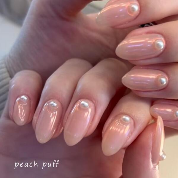 Bonniebee Peach Puff Nail Powder