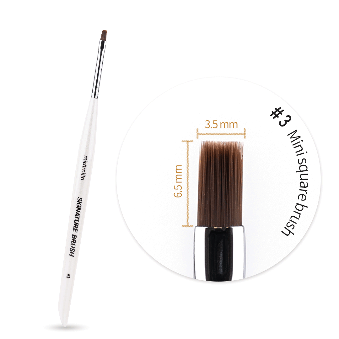 Mithmillo - #3 Mini Square Signature Brush