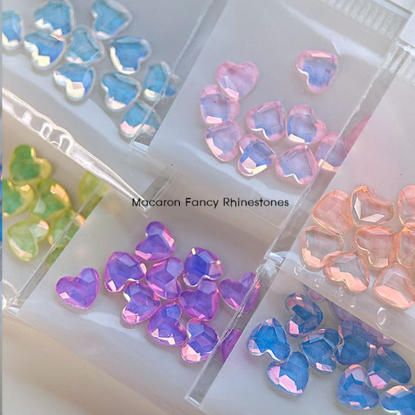Bonniebee - Macaron Fancy Flatback Rhinestones (hearts)