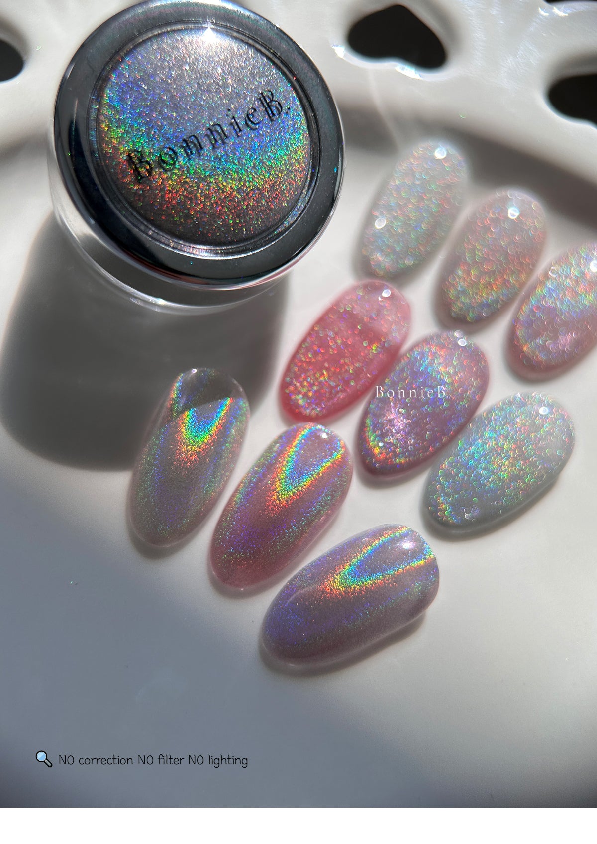 Bonniebee - 2 in 1 | Iridescent Holo Cat Eye & Mirror