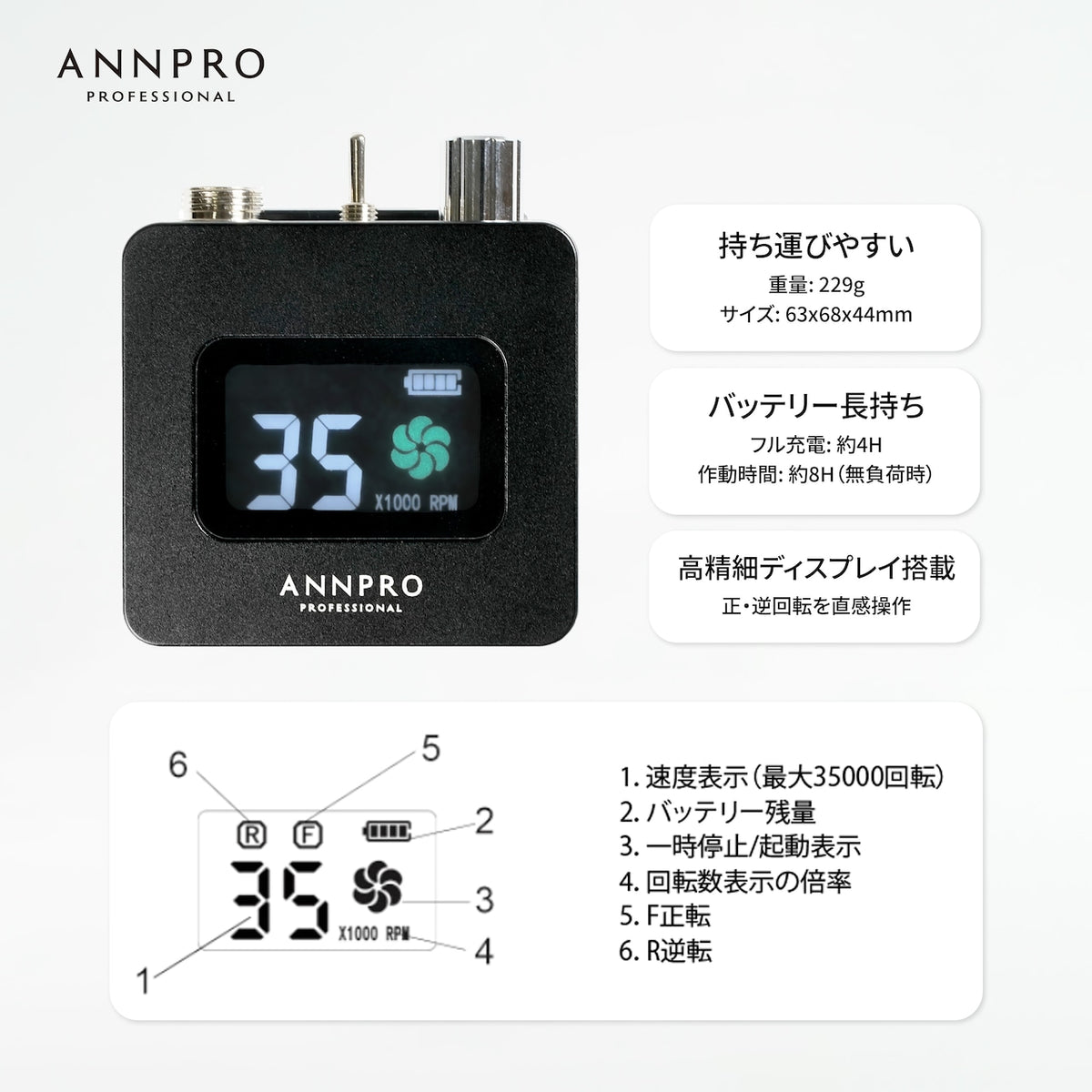 D.nail - ANNPRO Compact Cordless Nail Machine (2 Types)