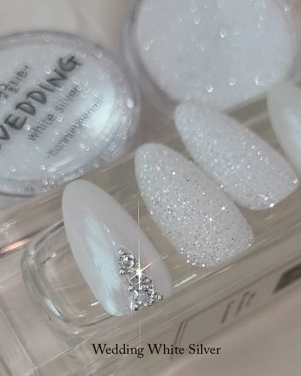 Bonniebee Wedding Glitter White Silver