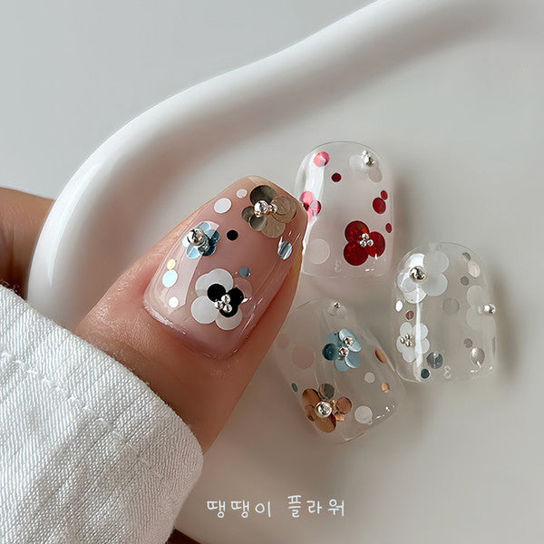 Bonniebee - Dot Flower Round Hologram Mix