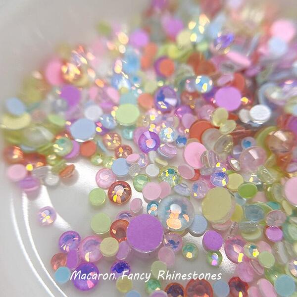 Bonniebee - Macaron Fancy Flatback Rhinestones (mixed round)