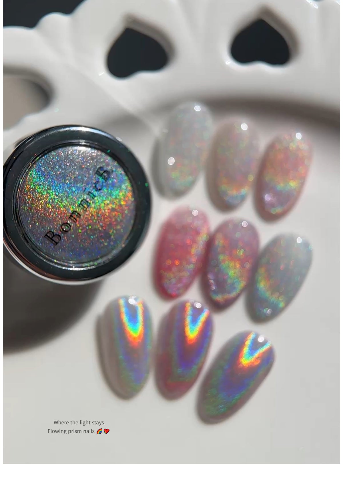 Bonniebee - 2 in 1 | Iridescent Holo Cat Eye & Mirror
