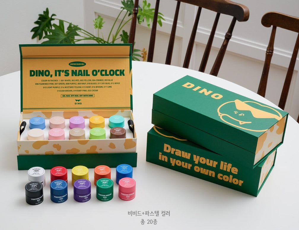 DINO It's Nail O'Clock Poster Gel Set (20 Colors)