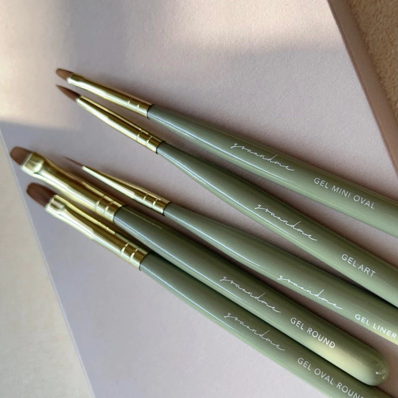 You and Me - Nail Brushes (Green Handle)